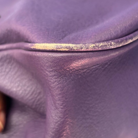 Miu Miu Purple Leather Bow Purse - Picture 4 of 13